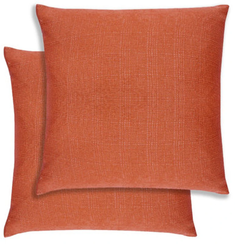 Image of Enhanced Living Pair of Matrix Textured Cushion Covers - 43x43cm - Cases Only Orange