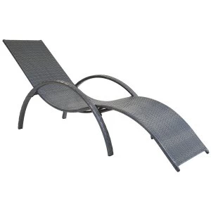 Image of Charles Bentley Amalfi Curved Rattan Sun Lounger