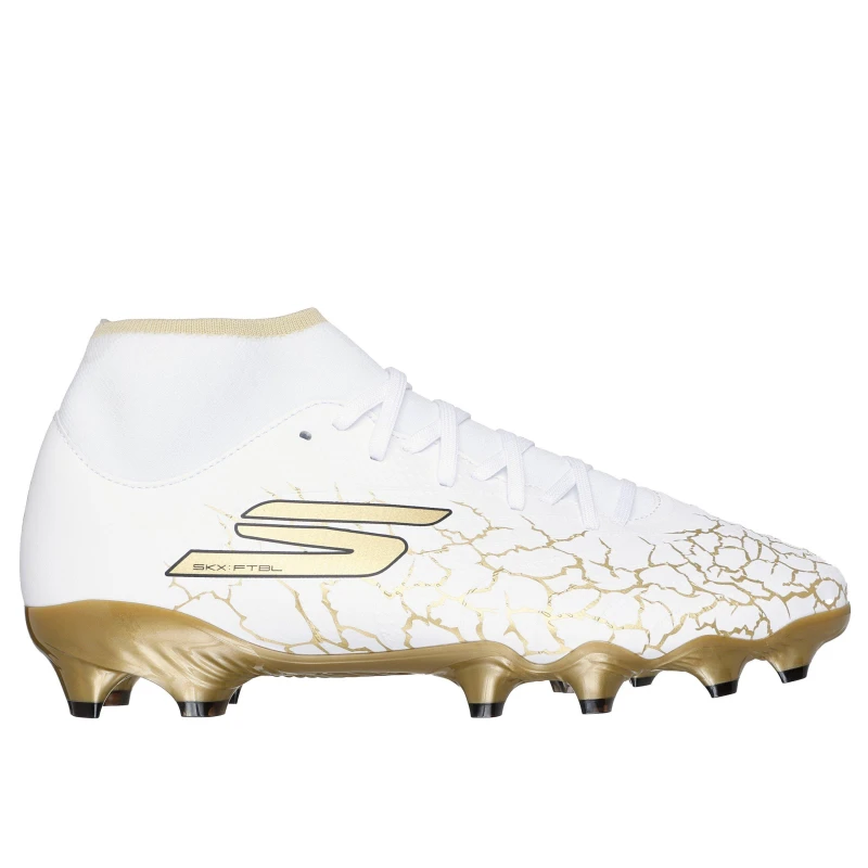 Image of Skechers SKX_1.5 High Academy Firm Ground Football Boots Wht/Blk/Gld male 8.5 (42.5)