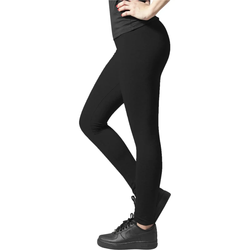Image of Urban Classics Legging womens large sizes large sizes Urban Classics Jersey Noir Female 5XL