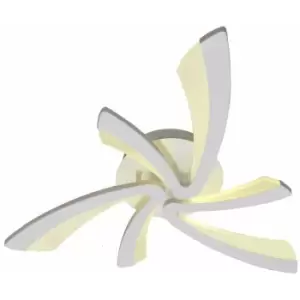 Image of Helam Florance Integrated LED Semi Flush Light White 68cm