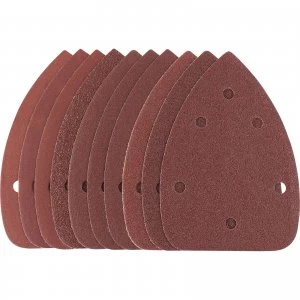 Image of Draper Hook and Loop Triangular Delta Tri Palm Sanding Sheets 97mm x 140mm Assorted Pack of 10