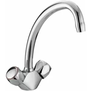 Image of Bristan Value Club Budget Mono Kitchen Sink Mixer Tap Dual Handle - Chrome
