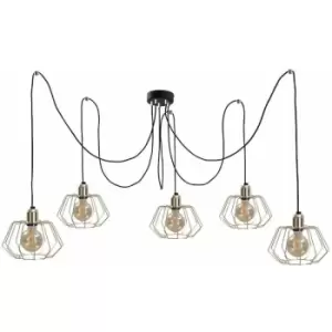 Image of Keter Laya Cluster Pendant Ceiling Light Gold, 5x E27