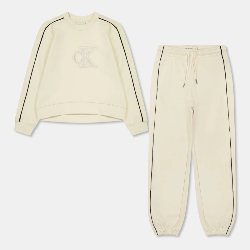 Image of Calvin Klein Jeans Kids Piping Clothing Set Whitecap PGB female 10Y