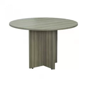 Image of Jemini Grey Oak Round D1200 Meeting Table Diameter 1200mm, height