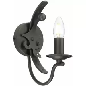 Image of Loops - Wall Light Sconce Black Steel Black Candle Holder Tube Graphite LED E14 60W