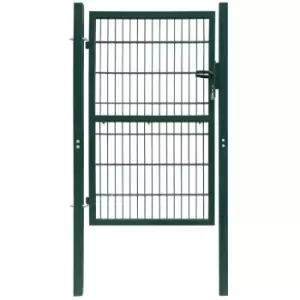 Image of Fence Gate Steel 106x248cm Green Vidaxl Green