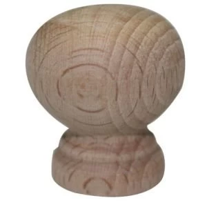 Image of BQ Beech Unfinished Round Furniture Knob L30mm Pack of 10