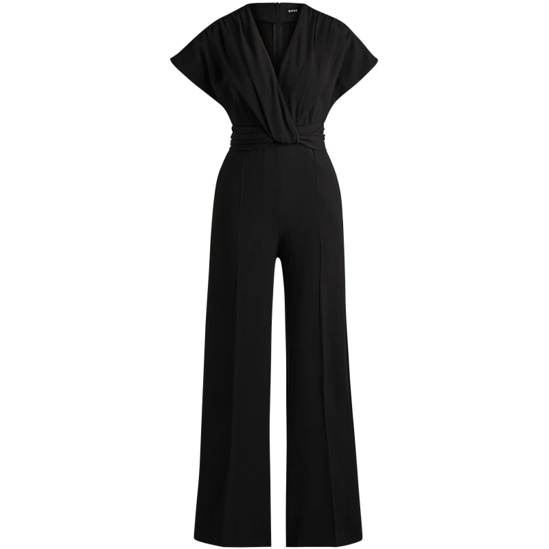 Image of Boss Womens Debasa Wrap Design Dress Black female 6 (XS)