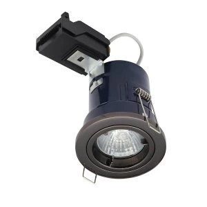 Image of Black Fixed IP44 Fire Rated Spotlight