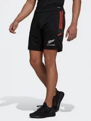 Image of adidas All Blacks Primeblue Rugby Gym Shorts, Black Size M Men