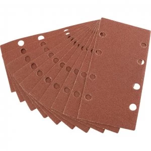 Image of Draper Punched Hook and Loop Sanding Sheets 90mm x 187mm 80g Pack of 10