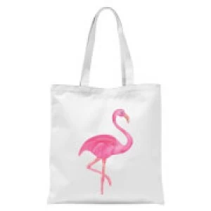 Image of Pink Flamingo Tote Bag - White