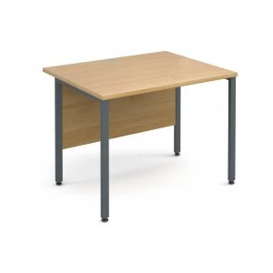 Image of Maestro 25 GL Straight Desk 1000mm x 800mm - Graphite H Frame OAK top