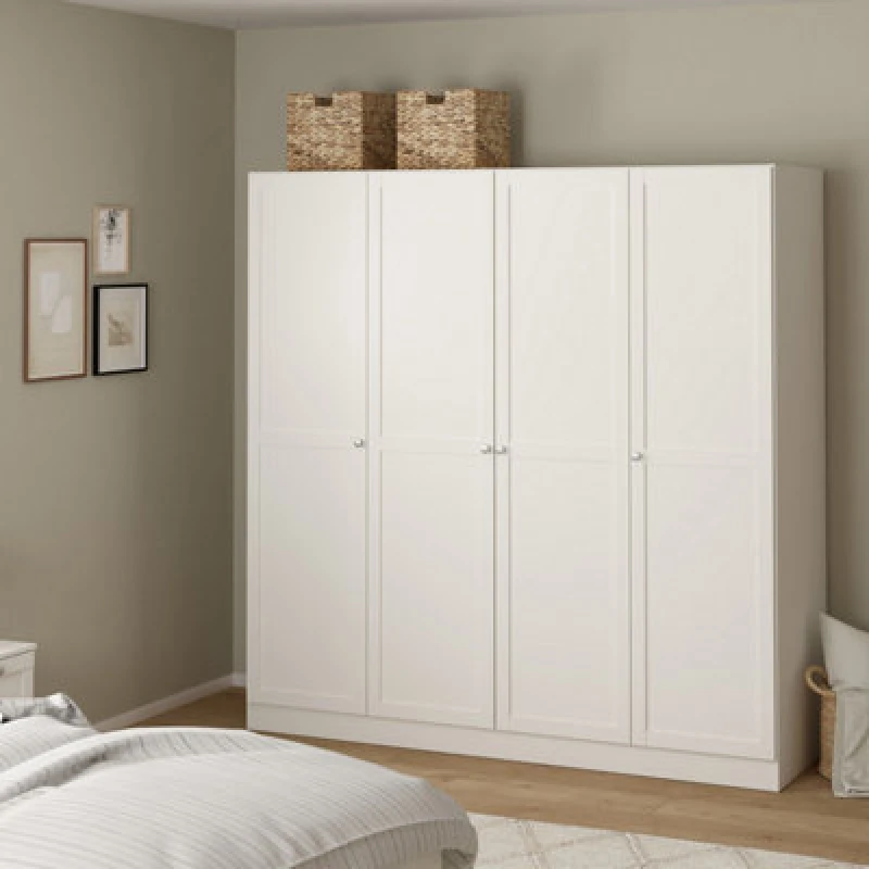 Image of Furniture To Go Brande Wardrobe with 4 Frame Doors White unisex
