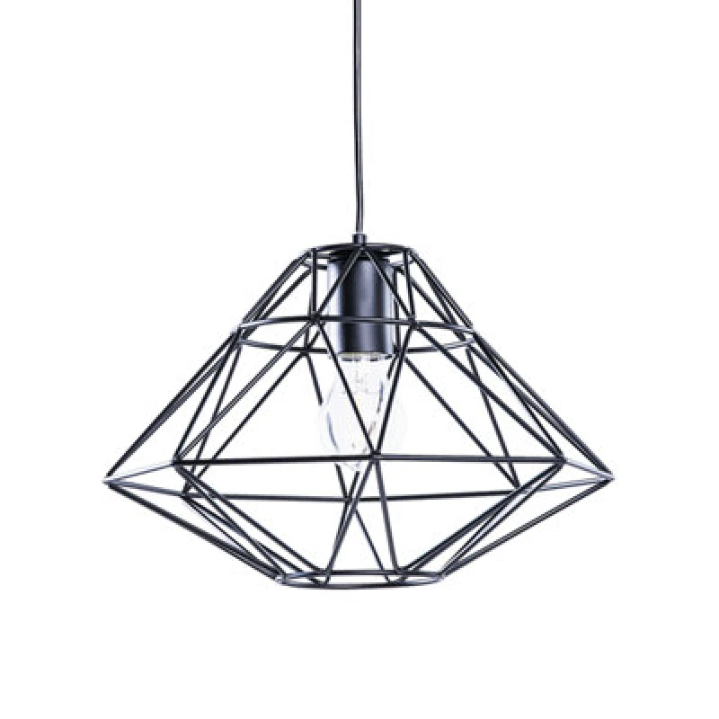 Image of Beliani Industrial Pendant Lamp Guam Metal Black