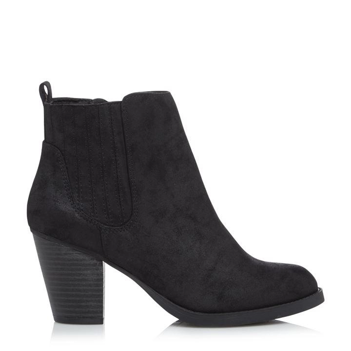 Image of Head Over Heels by Dune Black 'Pintosy' Block Heel Ankle Boots - 3