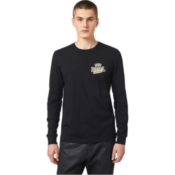 Image of Diesel 1978 Long Sleeve T Shirt - Black 9XX