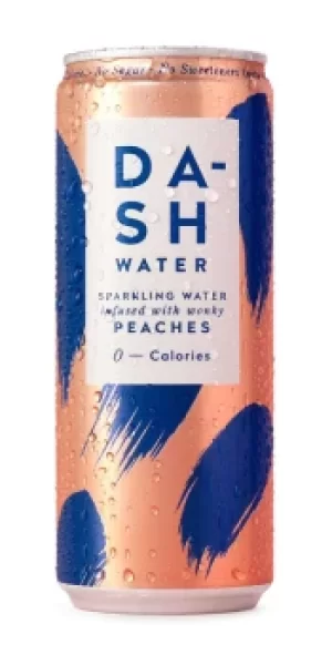 Image of Dash Dash Water Sparkling Peach 330ml (6 minimum)