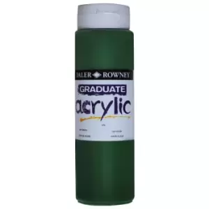Image of Daler Rowney 123500375 Graduate Acrylic Paint 500ml Sap Green