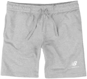 Image of New Balance NB ESSENTIALS STACKED LOGO FLEECE SHORT Shorts grey