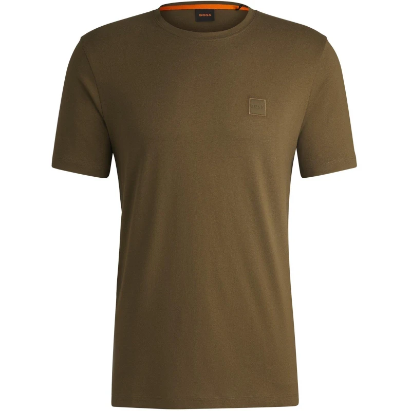 Image of BOSS Tales mens T shirt in Kaki