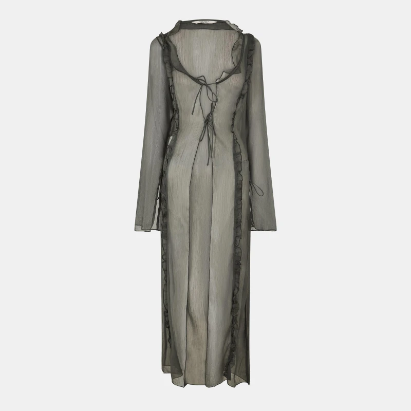 Image of Jack Wills Frill Beach Cover-Up Women - Green Green 8