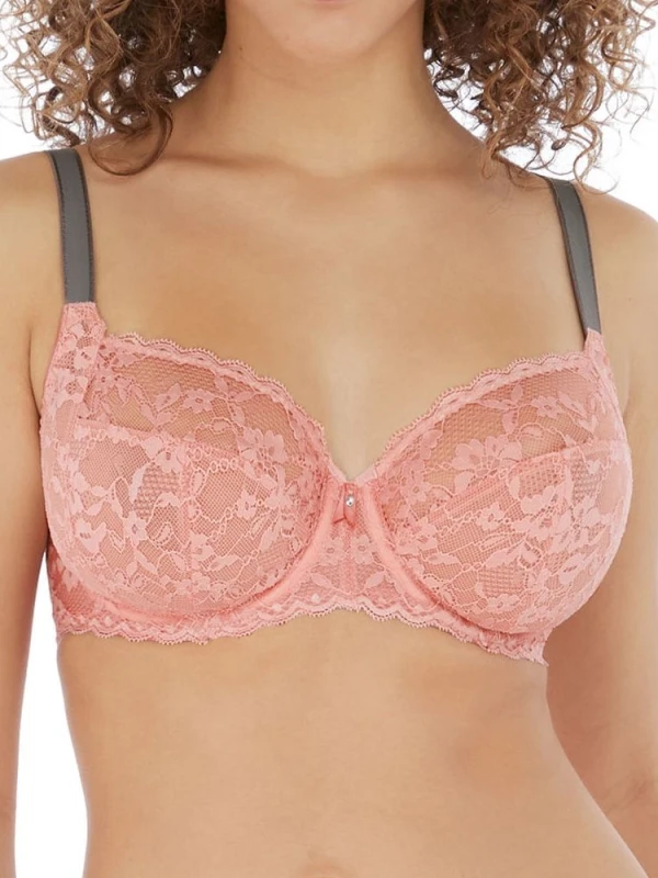 Image of Freya Womens Offbeat Side Support Bra in Pink Size: 34J Pink Female 34J