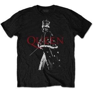 Image of Queen - Freddie Crown Mens Medium T-Shirt - Black