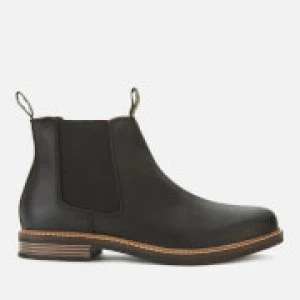 Image of Barbour Mens Farsley Leather Chelsea Boots - Black - UK 9