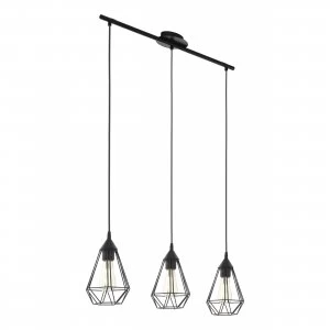 Image of EGLO ES/E27 Tarbes Black Pendant Light 60W - 94189