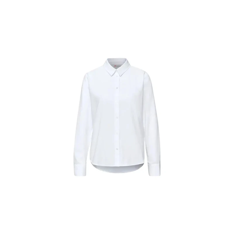 Image of cecil Button-up cotton shirt For Her Cecil BL Blanc Female 44