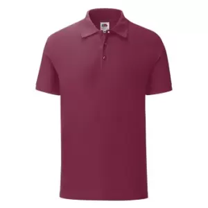 Image of Fruit of the Loom Mens Tailored Polo Shirt (S) (Burgundy)