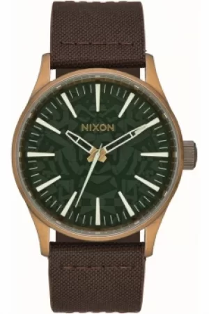 Image of Mens Nixon The Sentry 38 Leather Watch A377-2852