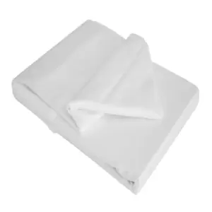 Image of Belledorm 100% Cotton Sateen Flat Sheet (Single) (White)