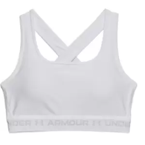 Image of Under Armour Medium Support Crossback Bra Womens - White