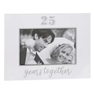 Image of Modern 25th Anniversary Photo Frame 6x4