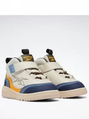 Image of Reebok Weebok Storm X Shoes, Beige/Yellow/Navy, Size 4