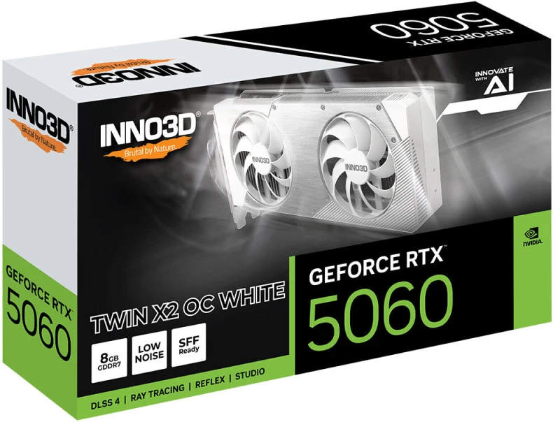 Image of Inno3d INNO3D GeForce RTX 5060 Twin X2 OC NVIDIA 8GB GDDR7 N50602-08D7X-195070W