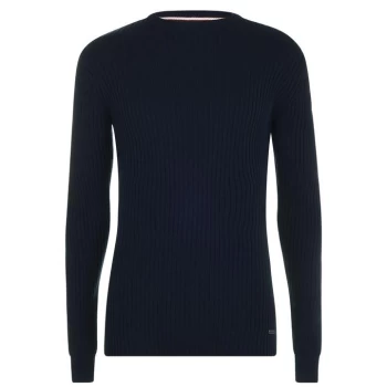 Image of Kangol Waffle Crew Knit Jumper Mens - Navy