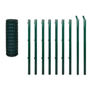 Image of Vidaxl Euro Fence Steel 10X1.5 M Green