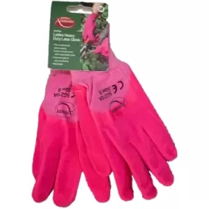 Image of Ambassador - Womens/Ladies Latex Gardening Gloves (M) (Pink)