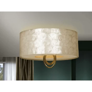Image of Schuller Ed - 4 Light Flush Ceiling Light Gold, E27