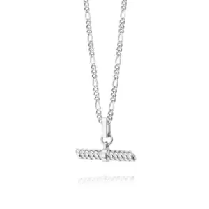 Image of Daisy London 925 Sterling Silver Treasures Rope T Bar Necklace Sterling Silver