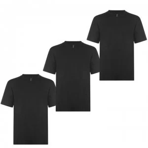 Image of Donnay Three Pack V Neck T Shirt Mens - Black