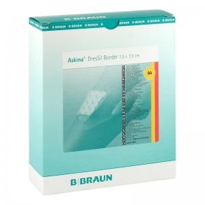 Image of Braun Askina DresSil Border Silicone Dressing 7.5cm x7.5cm - 10 Dressings