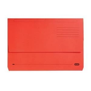 Image of Elba Strongline Foolscap Document Wallet Half Flap Heavyweight Red Pack of 25