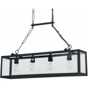 Image of Black pendant IGOR 4 bulbs
