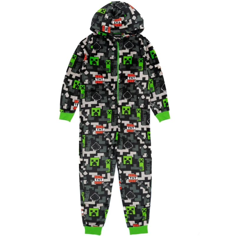 Image of Minecraft Onesie Green male